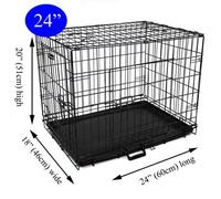 Actiaspet 24Inch Foldable Black Dog Cage