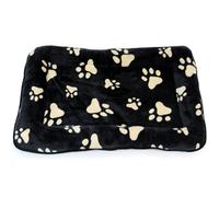 Actiaspet 30Inch Medium Pawprint Pet Bed Black/tan