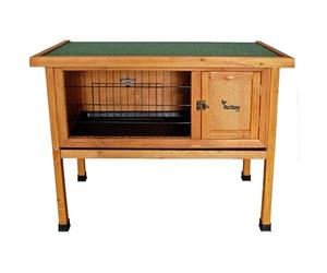 Actiaspet 4ft Wooden Rabbit Guinea Pig Hutch (Wood, Single Tier - 3ft)