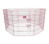 Actiaspet 8 Panel Metal Pet Play Pen in Pink, Medium 30-inch Height