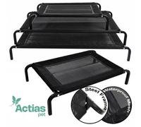 Actiaspet Black Elevated Mesh Pet Bed Medium