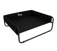 Actiaspet Black Elevated Mesh Pet Bed With Sides Large