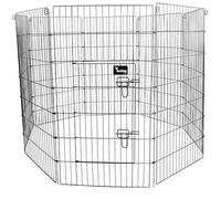 Actiaspet Black Metal Drop Pin Play Pen Available in 4 Different Sizes (Black, Extra Large, 8)