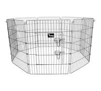 Actiaspet Black Metal Drop Pin Play Pen Available in 4 Different Sizes (Black, Medium, 8)