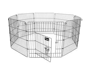 Actiaspet Black Metal Drop Pin Play Pen Available in 4 Different Sizes (Black, Small, 8)