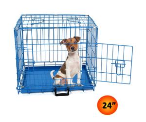 Actiaspet Blue 24in Dog Metal Training Cage