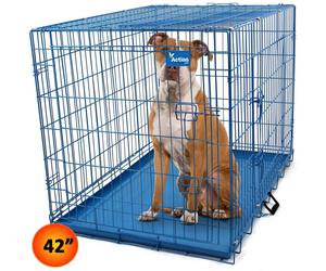 Actiaspet Blue 42in Dog Metal Training Cage