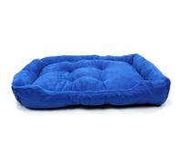 Actiaspet - Blue Faux Fur Dog Bed | Machine Washable with Non-Slip Base (Large)