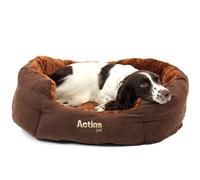 Actiaspet Brown Faux Suede Pet Bed Large