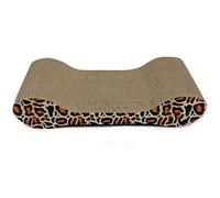 Actiaspet - Corrugated Cardboard Cat Scratcher Large with Catnip | Leopard Pattern