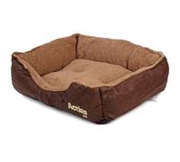 Actiaspet Deluxe Faux Leather Dog Bed with Anti-Slip Bottom (Small)