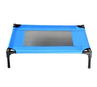 Actiaspet Elevated Dog Bed, Oxford 600D Mesh Pet Cot with Steel Frame for Indoor and Outdoor Use (Blue, Medium)