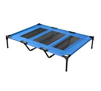 Actiaspet Elevated Dog Bed, Oxford 600D Mesh Pet Cot with Steel Frame for Indoor and Outdoor Use (Blue, Extra Large)