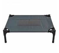 Actiaspet Elevated Dog Bed, Oxford 600D Mesh Pet Cot with Steel Frame for Indoor and Outdoor Use (Grey, Small)