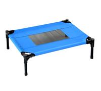 Actiaspet Elevated Dog Bed Oxford Mesh Pet Cot Indoor or Outdoor (Blue, Small)