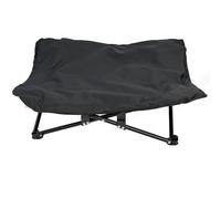 Actiaspet Elevated Dog Bed, Portable Travel Pet Cot with Carry Bag, Small 70x70cm, Black