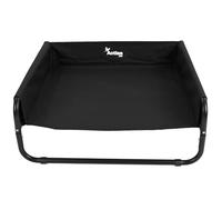 Actiaspet Elevated Dog Bed Steel Frame Raised Pet Cot Black or Grey (Black, Medium)