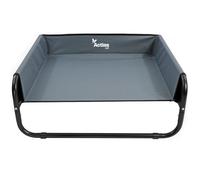 Actiaspet Elevated Dog Bed Steel Frame Raised Pet Cot Black or Grey (Grey, Medium)