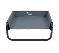 Actiaspet Elevated Dog Bed Steel Frame Raised Pet Cot Black or Grey (Grey, Small)