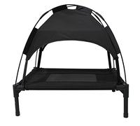 Actiaspet - Elevated Dog Bed with Canopy (Black, Small)