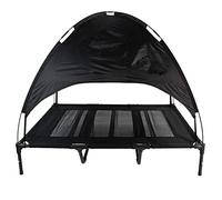 Actiaspet - Elevated Dog Bed with Canopy (Black, X Large)
