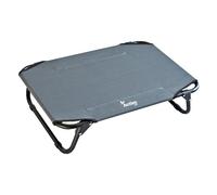 Actiaspet - Elevated Folding Dog Bed with Steel Frame | Indoor & Outdoor Pet Cot for Travel and Garden (Grey, Medium)