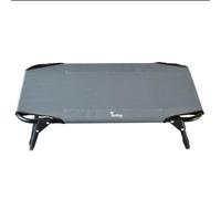 Actiaspet - Elevated Folding Dog Bed with Steel Frame | Indoor & Outdoor Pet Cot for Travel and Garden (Grey, Small)