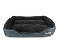 Actiaspet Extra Large Grey Faux Fur Dog Bed Waterproof