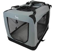 Actiaspet Fabric Pet Carrier Crate - Soft-Sided Travel Kennel for Dogs, Cats & Puppies - Foldable with Faux Sheepskin Bed, Mesh Windows, Treat Bag