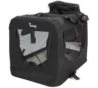 Actiaspet Fabric Pet Carrier Crate - Soft-Sided Travel Kennel for Dogs, Cats & Puppies - Foldable with Faux Sheepskin Bed, Mesh Windows, Treat Bag