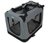 Actiaspet Fabric Pet Carrier Crate - Soft-Sided Travel Kennel for Dogs, Cats & Puppies - Foldable with Faux Sheepskin Bed, Mesh Windows, Treat Bag