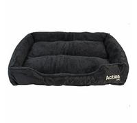 Actiaspet Faux Fur Pet Bed Black/grey Xl