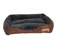 Actiaspet Faux Fur Pet Bed Brown/grey Large