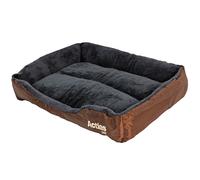 (Large) Actiaspet Faux Fur Pet Bed Brown/Grey