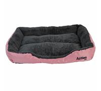 Actiaspet Faux Fur Pet Bed Pink/Grey (Large)