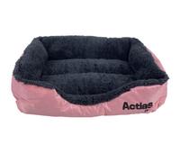 Actiaspet Faux Fur Pet Bed Pink/grey Small