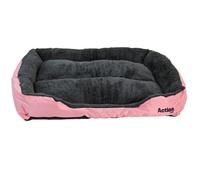 Actiaspet Faux Fur Pet Bed Super Comfy Pink/grey Xl