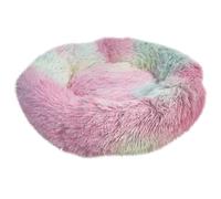 Actiaspet Fluffy Donut Pet Bed Washable Dog & Cat Bed Multiple Sizes (Rainbow, Small)