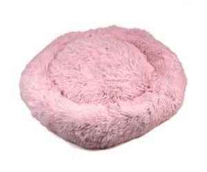 Actiaspet - Fluffy Donut Pet Bed | Washable Dog Cat Cushion in Multiple Colours (Pink, Extra Large)