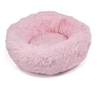 Actiaspet - Fluffy Donut Pet Bed | Washable Dog Cat Cushion in Multiple Colours (Pink, Small)
