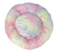 Actiaspet Fluffy Pet Bed Donut Rainbow Medium