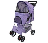 Actiaspet - Foldable Pet Stroller With Swivel Wheels 15Kg Carrying Capacity Collapsable Pet Push Chair Buggy
