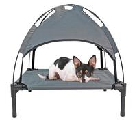 Easipet Elevated Dog Bed with Canopy, Oxford 600D Material, Grey and Black, Small 61 x 47 x 61 cm