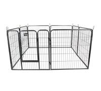 Actiaspet Heavy Duty 8 Panel Pet & Small Animal Playpen Run Metal Folding Cage (Silver, Medium, 8)