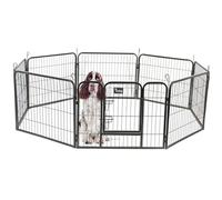 Actiaspet Heavy Duty 8 Panel Pet & Small Animal Playpen Run Metal Folding Cage (Silver, Small, 8)