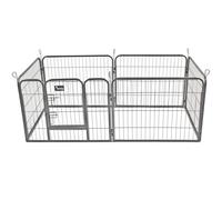 Actiaspet - Heavy Duty Metal Pet Playpen 6 Panel Dog Run Enclosure with Door | Small Size 60 cm High