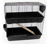 Actiaspet Indoor Two Storey Rabbit Hutch in Black