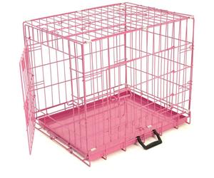 Actiaspet L 36Inch Foldable Pink Dog Cage