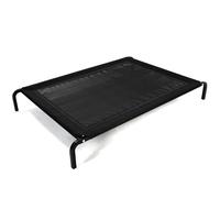 Easipet Elevated Mesh Dog Bed, Large Waterproof Raised Pet Cot with Steel Frame, Black, 114 x 76 x 15cm