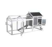 Actiaspet - Large Wooden Chicken Coop with Nesting Box and Wheels